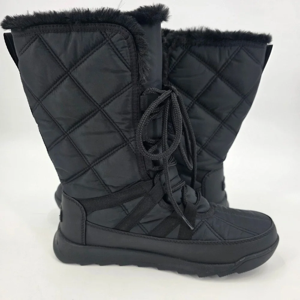 SOREL WHITNEY II TALL BOOTS WOMENS SIZE 8.5 BLACK LACE UP WATERPROOF OUTDOOR NEW